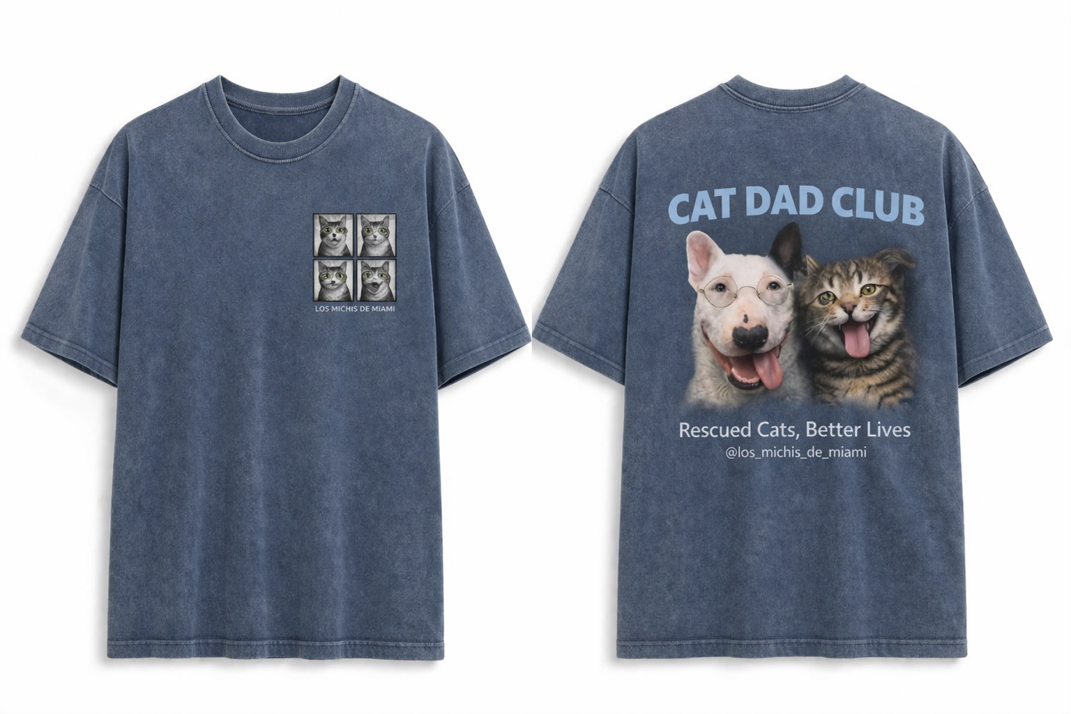 PREVENTA-Cat Dad Club- Camiseta manga corta  Oversize