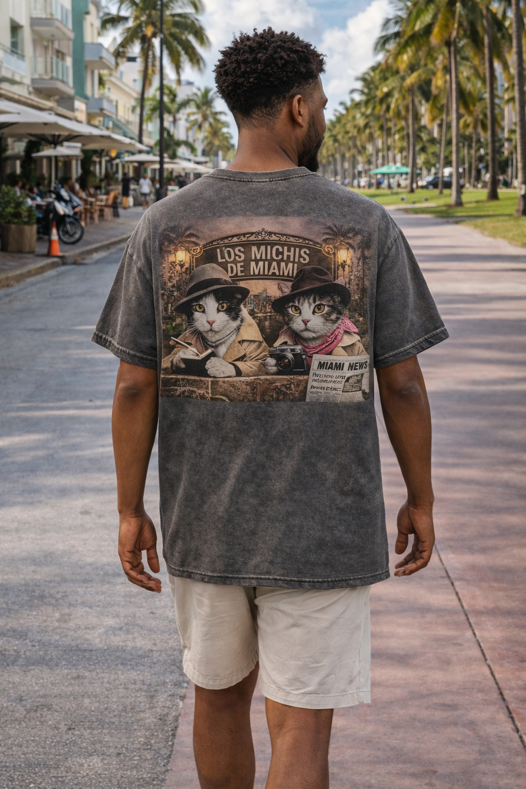 Michis detetives - camiseta manga corta oversize