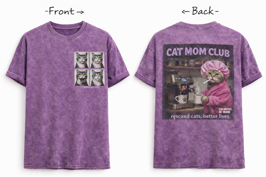 CAT MOM CLUB camiseta manga corta oversize